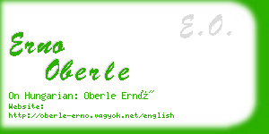 erno oberle business card